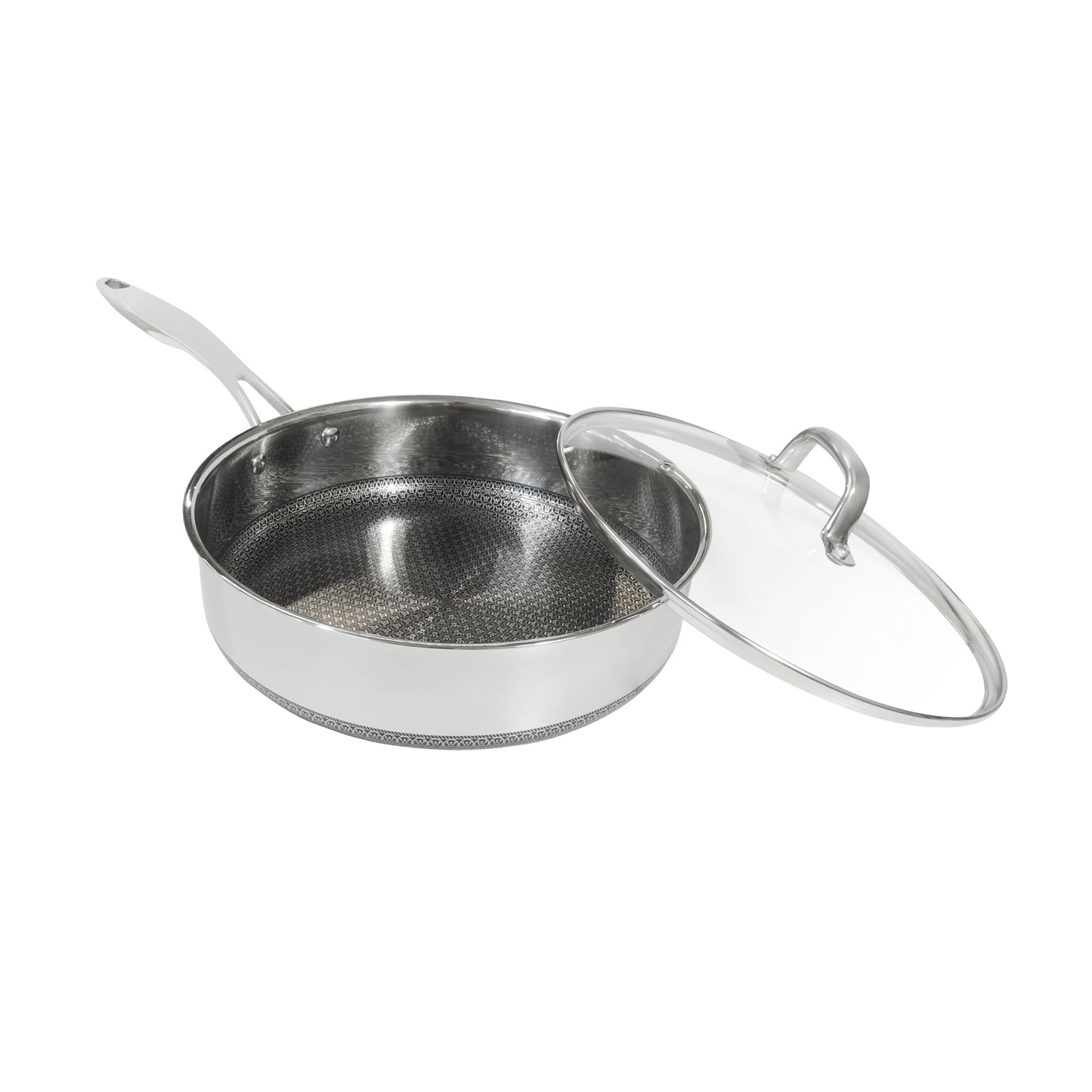 Olla Black Signature Acero Inoxidable Induccion Magnetica Con Tapa De Cristal
