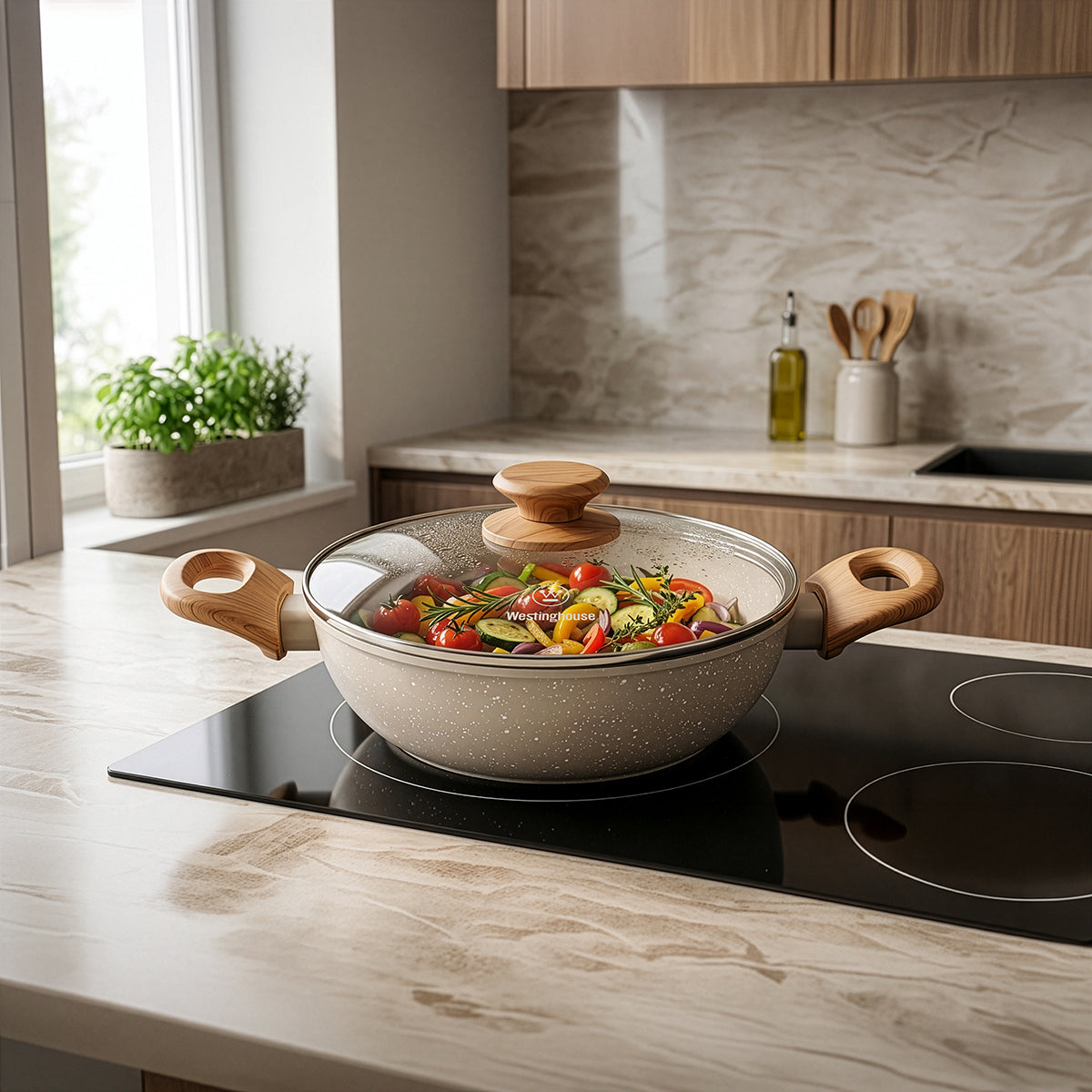 Mini Wok Negro Madera – Westinghouse